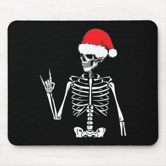 Tapis De Souris Rocker Skeleton Rocher À La Main Sur Costume Fun N (Devant)