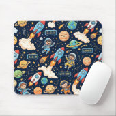 Tapis de souris Rocket Rocket – Motif de fusée spa (Avec souris)
