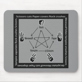 Tapis De Souris RockPaperScissorsWerewolfVampire MousePad