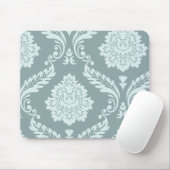 Tapis De Souris Rococo Damask Art I Duck Egg Blue+Teal (Avec souris)