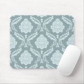 Tapis De Souris Rococo Damask Pattern Duck Egg Blue+Teal (Avec souris)