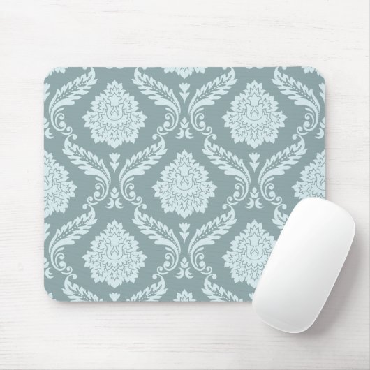 Tapis De Souris Rococo Damask Pattern Duck Egg Blue+Teal (Avec souris)