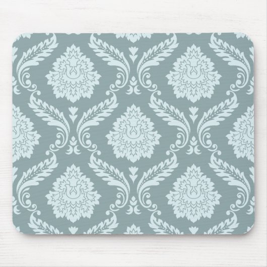 Tapis De Souris Rococo Damask Pattern Duck Egg Blue+Teal (Devant)
