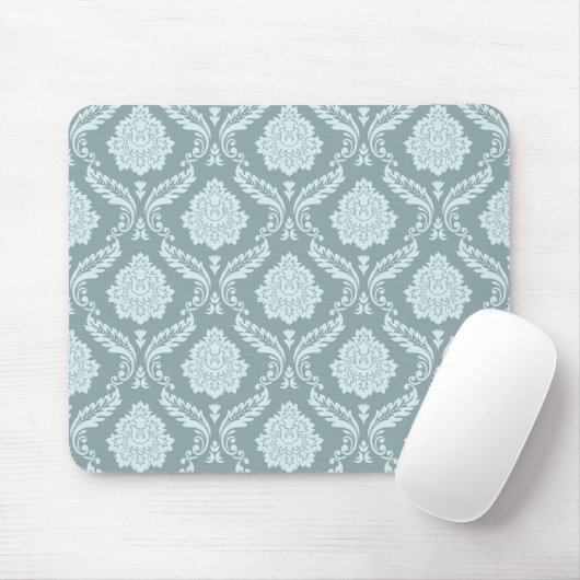 Tapis De Souris Rococo Damask Rpt Pattern Duck Egg Blue+Teal (Avec souris)