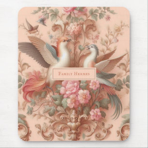 Tapis De Souris Rococo rose Baroque Fleur Morris