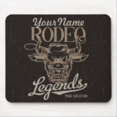Tapis De Souris Rodéo personnalisé Old West Steer Roping Légendes (Devant)
