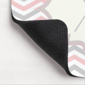 Tapis De Souris Rodern, grey, ivory chevron pattern custom (Coin)