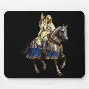 Tapis De Souris Roi Baldwin Iv Masque Argenté Masque Doré Médiéval