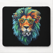 Roi Cool - Lion Coloré avec Lunettes de Soleil Des