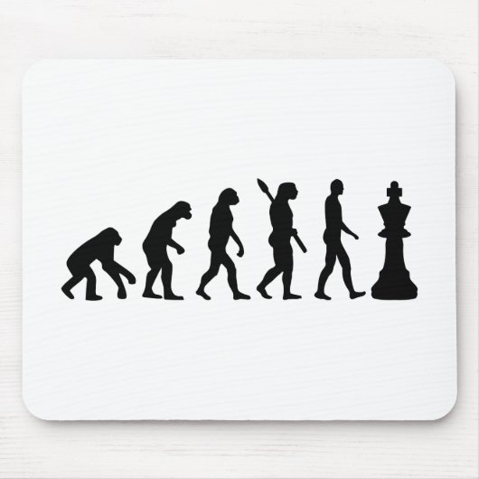 Tapis De Souris Roi d'échecs d'évolution (Devant)