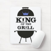 Tapis De Souris Roi Du Grill, Couronne Bleue Noire (Avec souris)