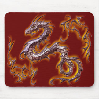 Tapis De Souris rojo fuego de dragon