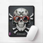 Tapis De Souris "Rokstar Skull Coolness" (Avec souris)
