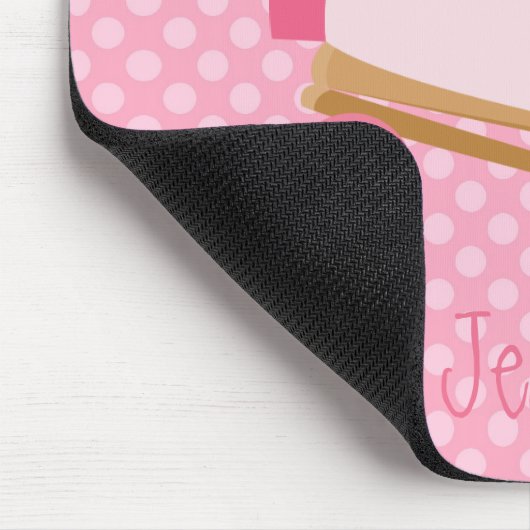 Tapis De Souris Rollerskate rose Mousepad (Coin)