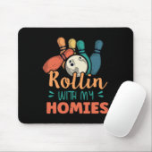 Tapis De Souris Rollin Avec Mes Hommes Retro Bowling 2 (Avec souris)