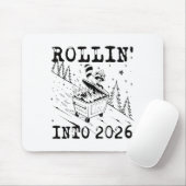 Tapis De Souris Rollin’ Into 2026 Raccoon Dumpster Fire Funny New (Avec souris)