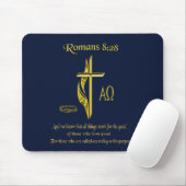 Tapis De Souris Romains 8:28 Christian Mousepad (Avec souris)