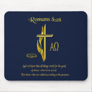 Tapis De Souris Romains 8:28 Christian Mousepad