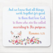Tapis De Souris Romans 8 Verset Bible Design (Devant)