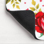 Tapis De Souris Romantic Roses and Hearts Mouse Pad (Coin)