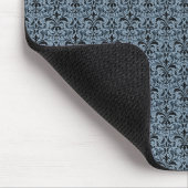 Tapis De Souris Romantique Damask Mousepad, Bleu (Coin)