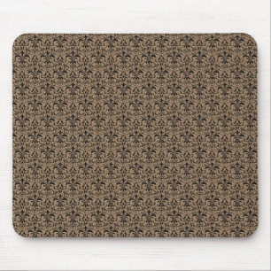Tapis De Souris Romantique Damask Mousepad, Chocolat
