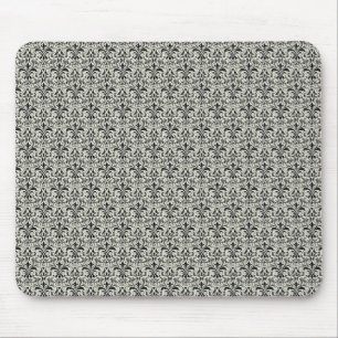 Tapis De Souris Romantique Damask Mousepad, gris