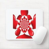 Tapis De Souris Romantique Red Hearts Art Motif Imprimer (Avec souris)