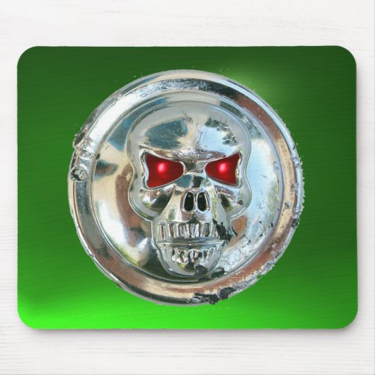 Tapis De Souris ROME SKULL, Émeraude verte (Devant)