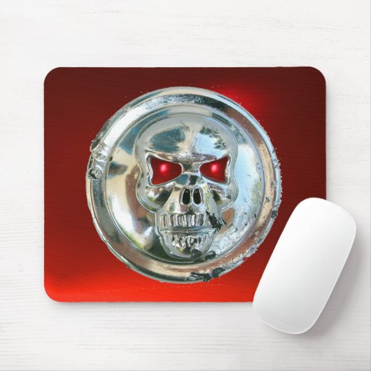 Tapis De Souris ROME SKULL, Rubis rouge (Avec souris)