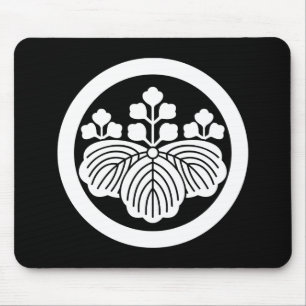 Tapis De Souris Rond avec cinq trois paulownia