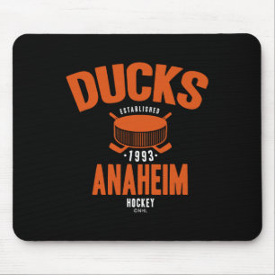 Tapis De Souris Rondelle de hockey des Ducks d'Anaheim noire offic