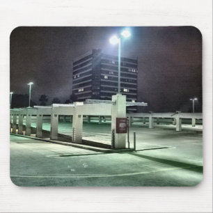Tapis De Souris Rooftop Parking Structure at Night - HDR