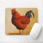 Tapis De Souris Rooster chicken de Rhode Island (Avec souris)