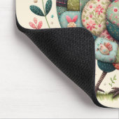 Tapis De Souris Rooster de Patchwork Folk aux accents floraux (Coin)