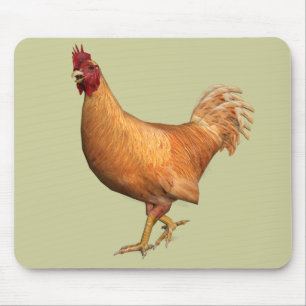 Tapis De Souris Rooster orange coloré