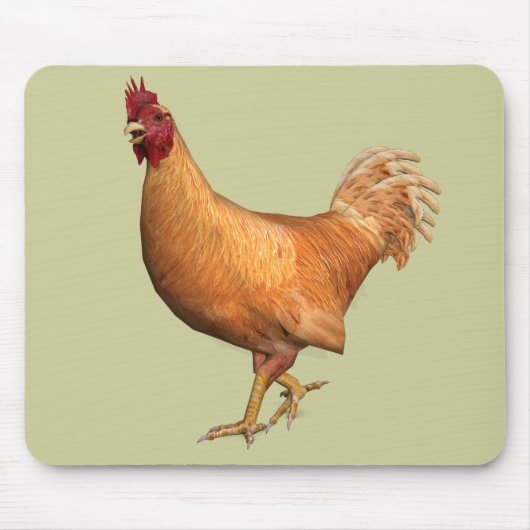 Tapis De Souris Rooster orange coloré (Devant)