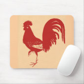 Tapis De Souris Rooster rouge (Avec souris)