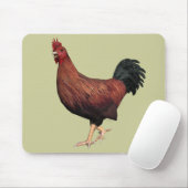 Tapis De Souris Rooster rouge (Avec souris)