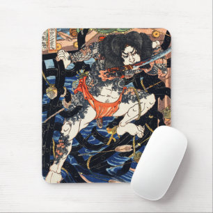 Tapis De Souris Rori Hakucho Chojun by Utagawa Kuniyoshi