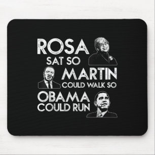 Tapis De Souris Rosa Martin Obama Afrique-Amérique Noire M