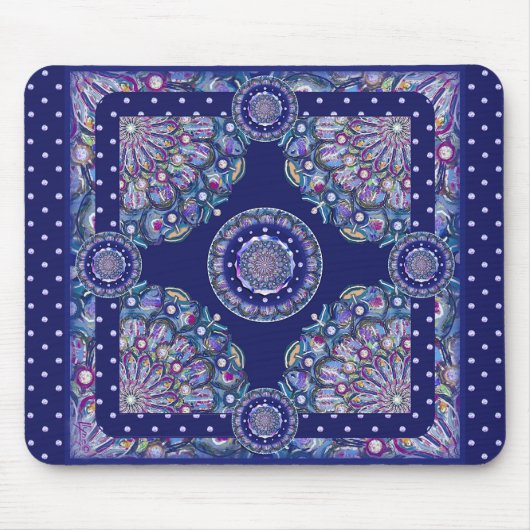 Tapis De Souris Rosace bleue (Devant)