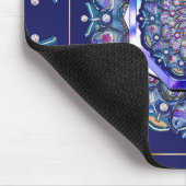 Tapis De Souris Rosace bleue (Coin)
