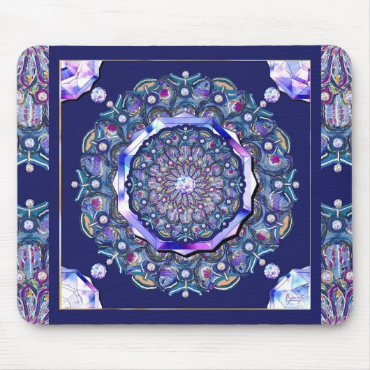 Tapis De Souris Rosace bleue (Devant)