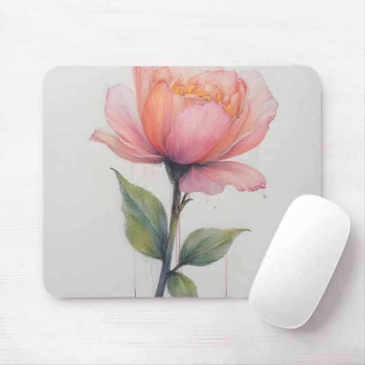 Tapis de souris rose (Avec souris)
