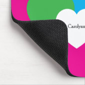 Tapis de souris rose avec des cœurs (Coin)