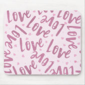 TAPIS DE SOURIS ROSE AVEC LA MAIN DESSINÉE AMOUR RANDOM (Devant)