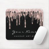 Tapis De Souris Rose Black White Parties scintillant Nom Maquillag (Avec souris)