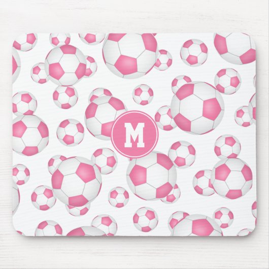 Tapis De Souris rose blanc ceinturon sport balls motif (Devant)