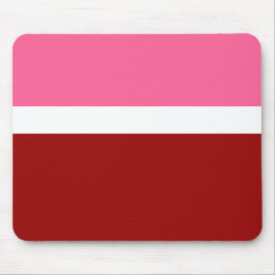 Tapis De Souris Rose Blanc Marron Rouge Bloc De Couleur